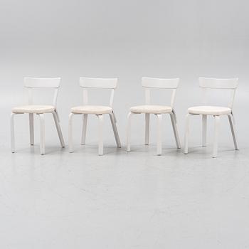 Alvar Aalto, a set of four model 69 chairs, Artek, Finland.