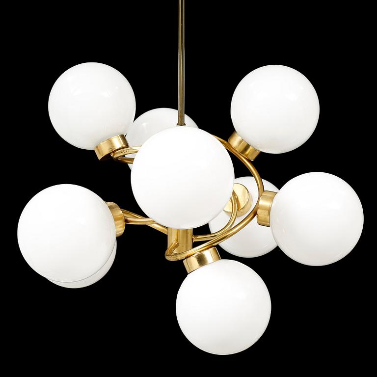 A ceiling lamp, sputnik model, second half of the 20th century.