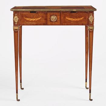 A Gustavian marquetry and gilt brass-mounted table by G. Iwersson (master in Stockholm 1778-1813).