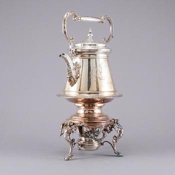 SAMOVAR, nysilver, omkring sekelskiftet 1900.