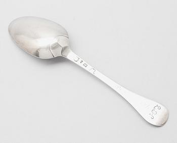 MATSKED, silver, Bengt Björn, Västerås 1748. Vikt ca 56 gram.
