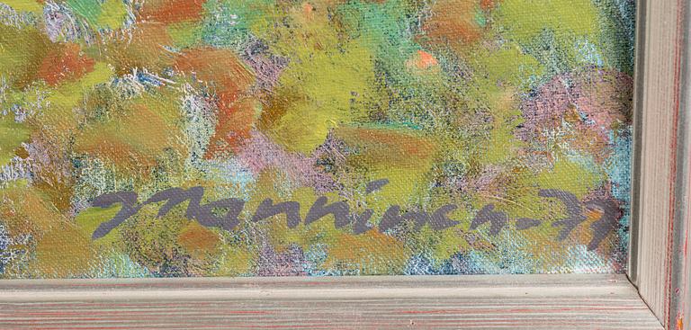 JAAKKO MANNINEN, öljy kankaalle, signeerattu ja päivätty -77.