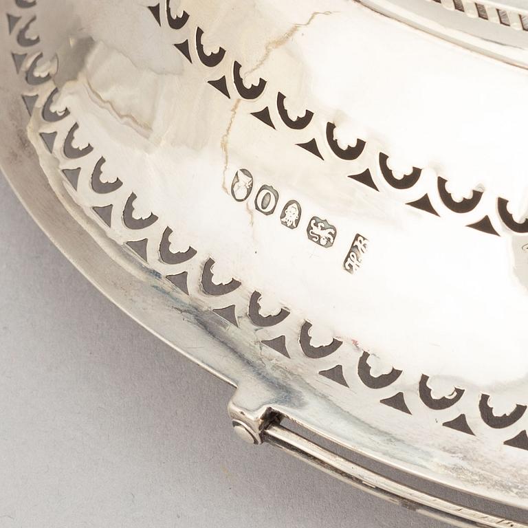 Hester Bateman, konfektkorg, silver, London 1789.