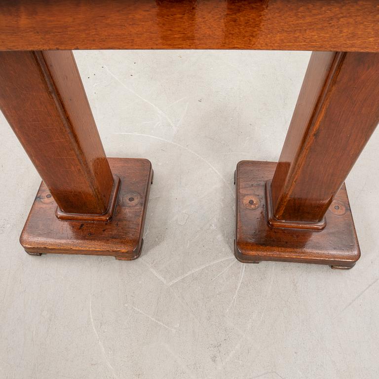 A set of table and two benches from a ship 20th century.