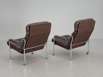 FÅTÖLJER, ett par, 1970-tal.