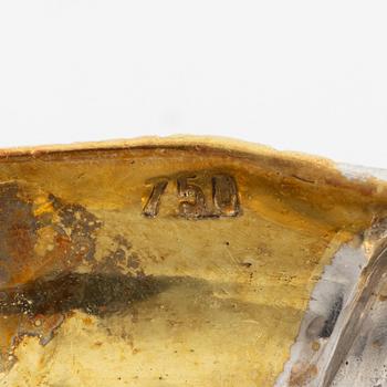 Brosch i form av elefant, 18K guld med blå emalj, rubiner och diamanter.