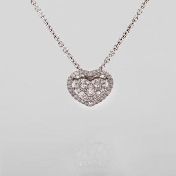 HÄNGE, 18k vitguld med briljantslipade diamanter, 0.60 ct. Vikt 5 g.