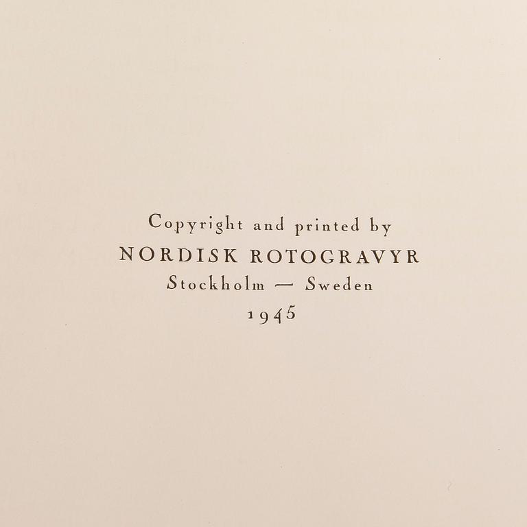 HELENE SCHJERFBECK, mapp med 48 reproduktioner, Gotthard Johansson, numrerad 63/500, Nordisk Rotogravyr Stockholm 1945.