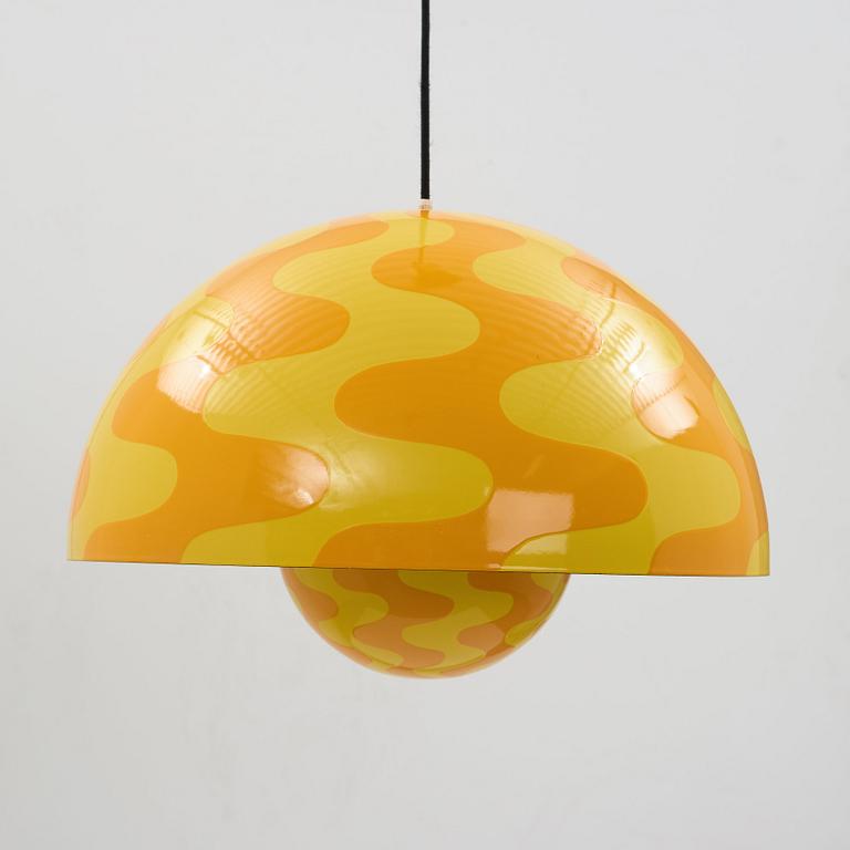 Verner Panton, an enameled metal "Flower Pot", by Louis Poulsen, Denmark 1970's.