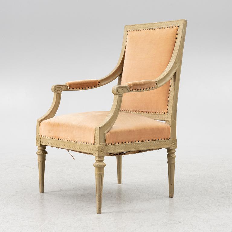 Karmstol, gustaviansk, 1700-talets slut.