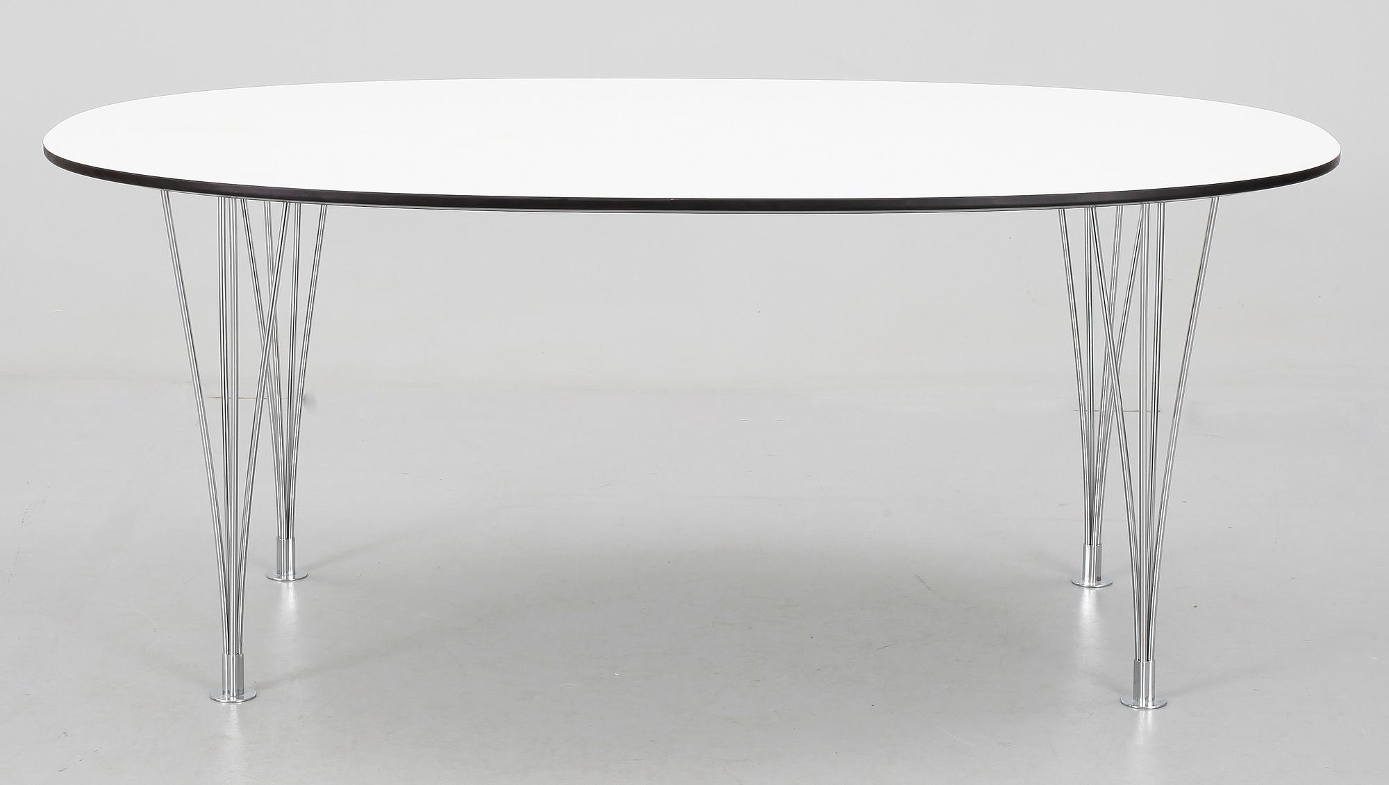 BORD, "Superellips". Bruno Mathsson och Piet Hein för Fritz Hansen.