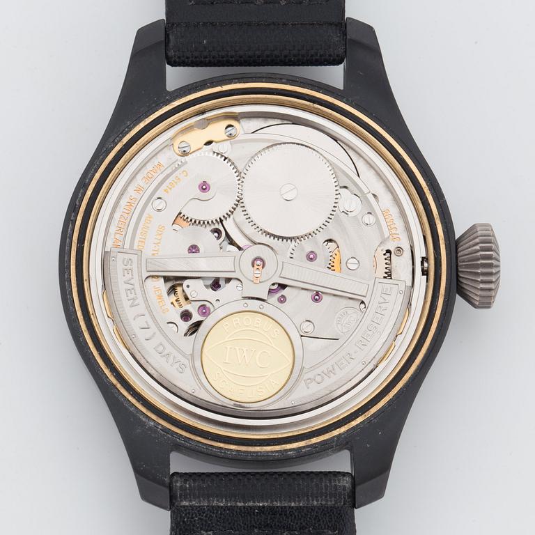 IWC, Schaffhausen, Big Pilot Perpetual Calendar, "Top Gun", Boutique Edition, armbandsur, 48 mm,