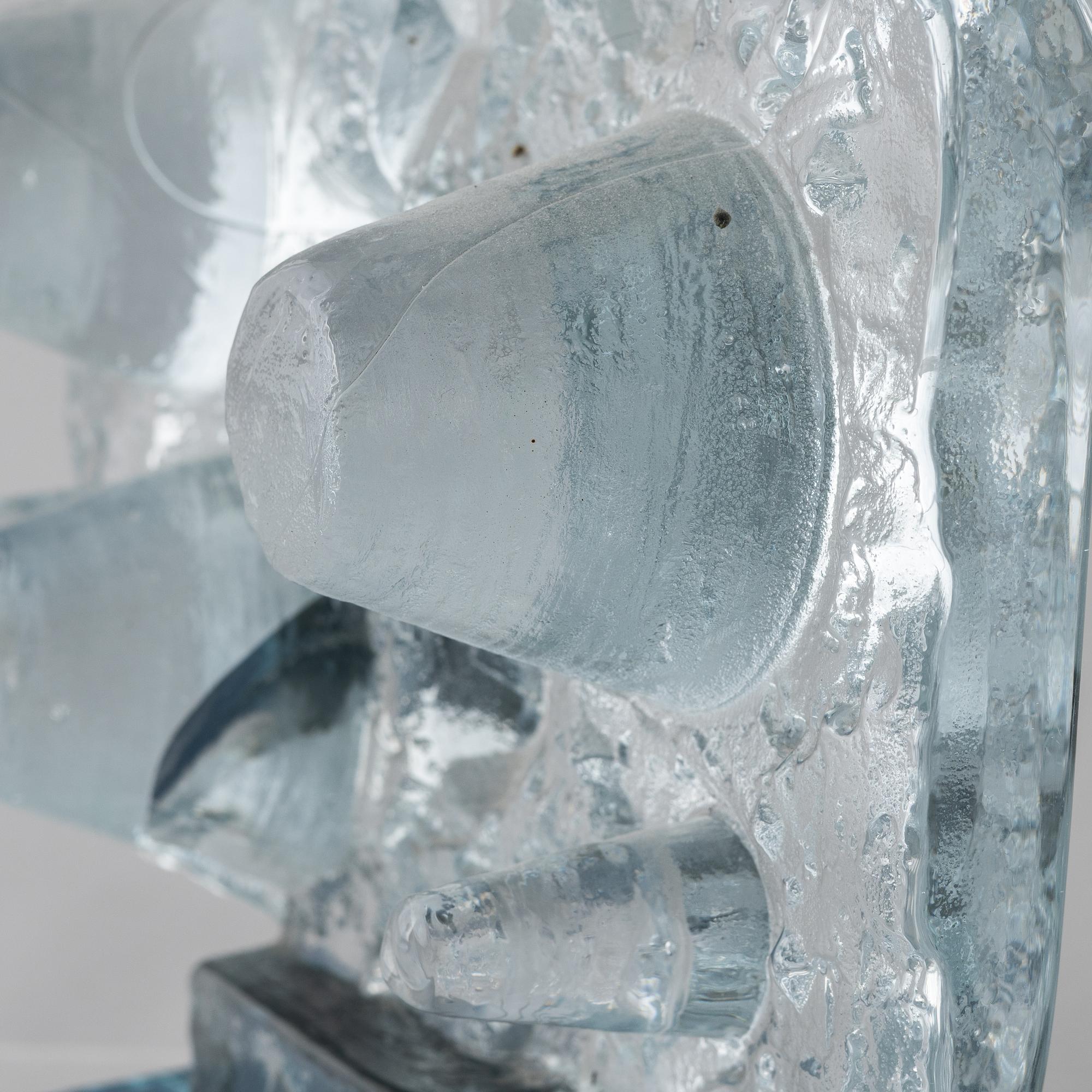 Edvin Öhrström, sculpture, cast glass, Lindshammar Glassworks.