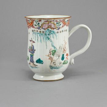 MUGG , porslin, Kina, 1700-tal.
