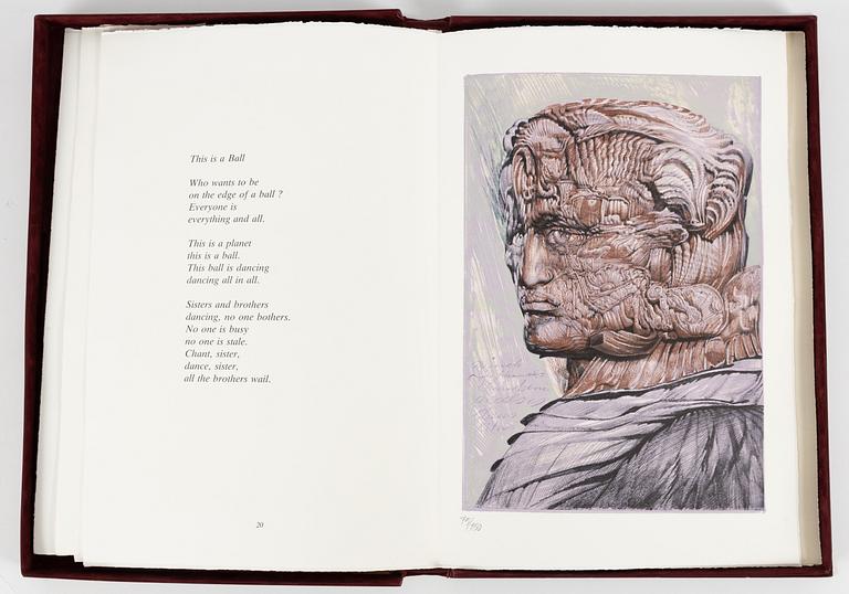 Ernst Fuchs, "Beneath the tree", mapp.  + två inramade.