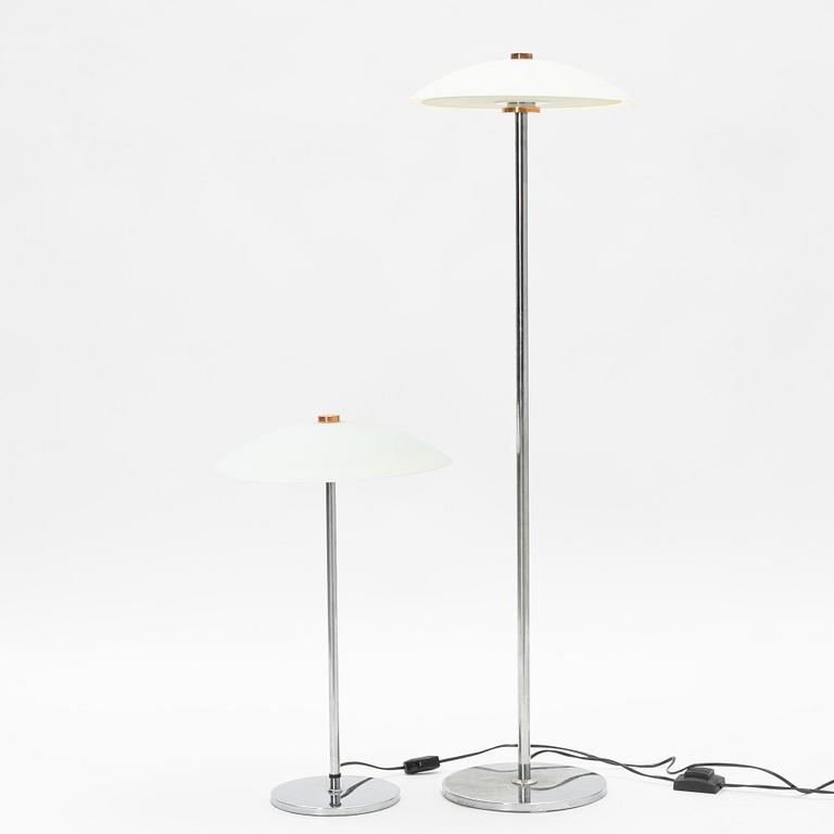 A floor lamp and table lamp, Blond Belysning, Värnamo.