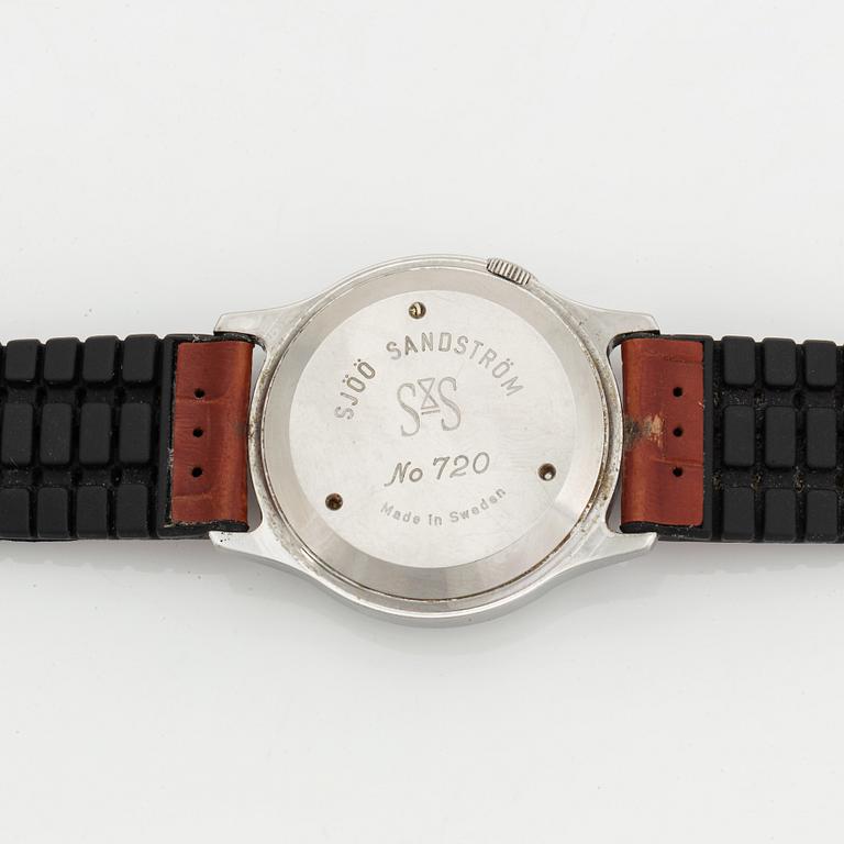 Sjöö Sandström, Automatic, wristwatch, 37 mm.