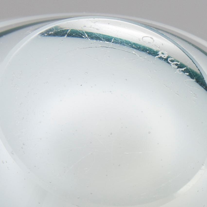 A pair of PAUL KEDELV 'Coquille' glas bowls for Flygsfors, signed and dated -55 and -56.