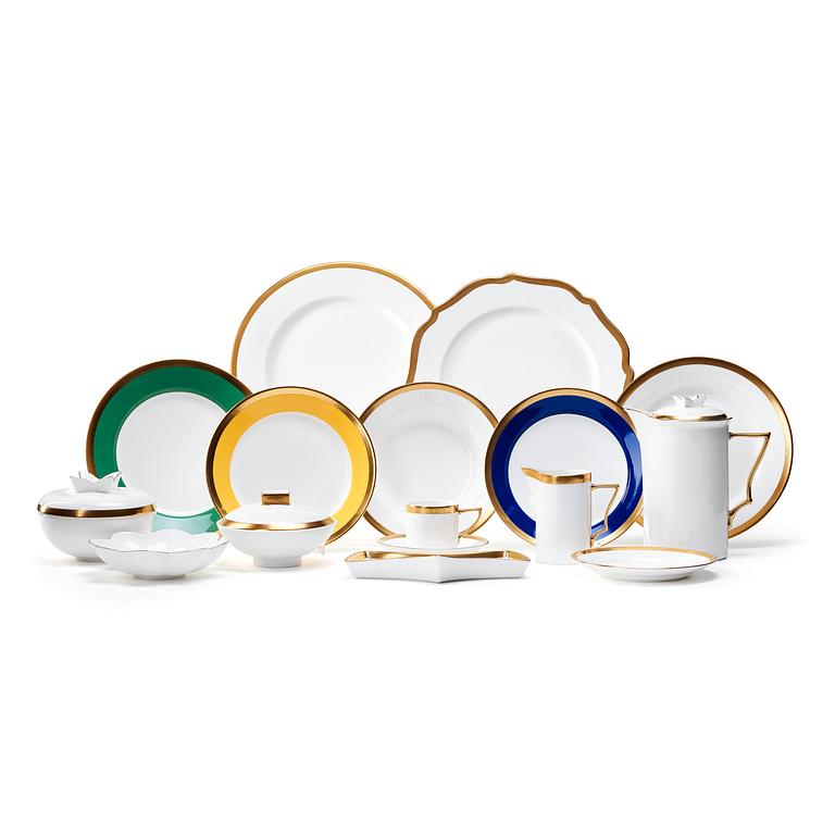 Karin Björquist, an extensive 153 pcs "Nobel" bone china dinner service, Rörstrand, post 1991.