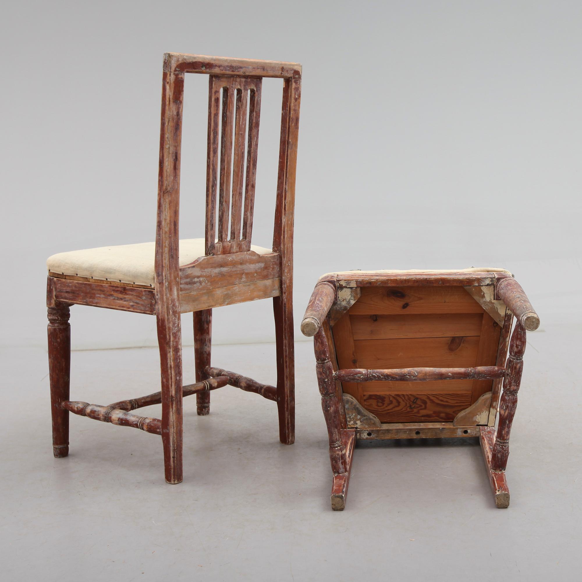 STOLAR, 1 par, sengustavianska, omkring år 1800.