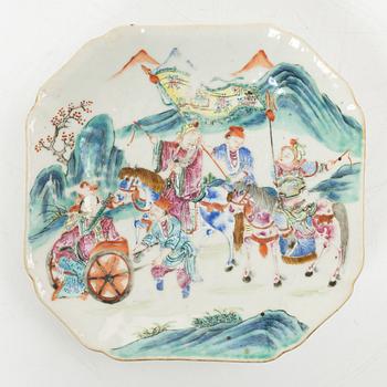 Fat samt vas, porslin. Qingdynastin, 1700/1800-tal.