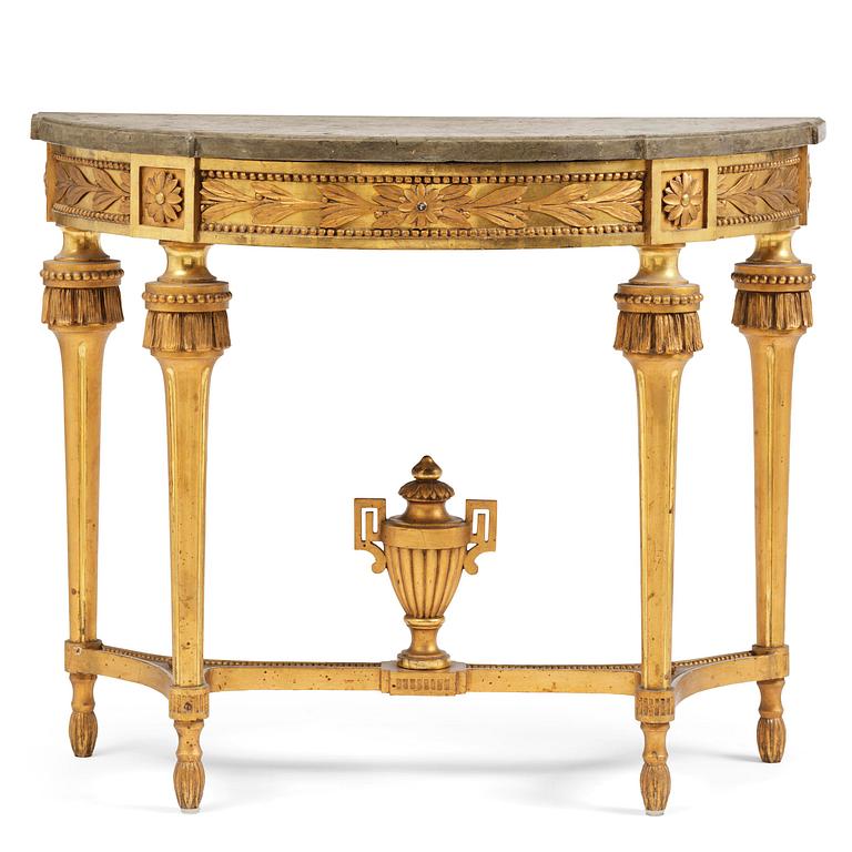 Konsolbord, Stockholmsarbete, sent 1700-tal, Gustavianskt.
