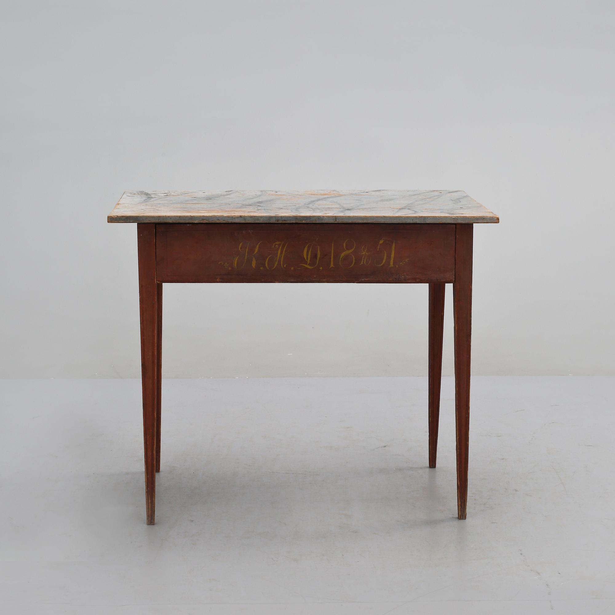 BORD, daterat 1851.