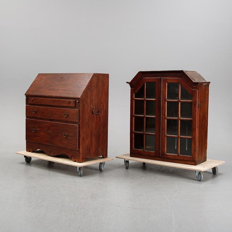 A writing cabinet 18th and 20th  Century.