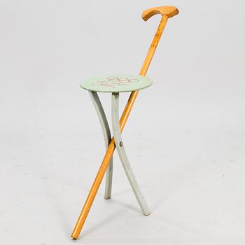 Seat/walking stick, 1952 Summer Olympics, Helsinki.