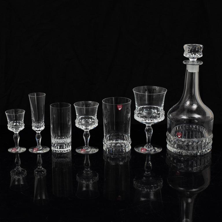 Ingeborg Lundin, a 55-piece "Silvia" glass service, Orrefors, Sweden.