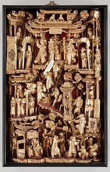 PANEL, trä, sen Qing, Kina sekelskiftet 1900.