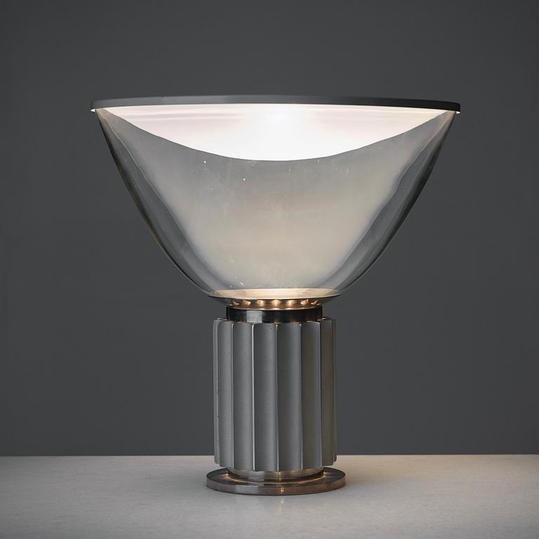 Achille Castiglioni, & Pier Giacomo, bordslampor 1 par, "Taccia", Flos, Italien 1960-70-tal.