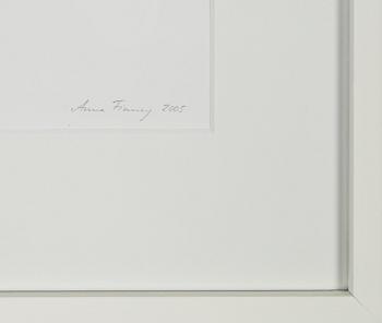 Anna Finney, two drawings, pencil, signed and dated 2005.