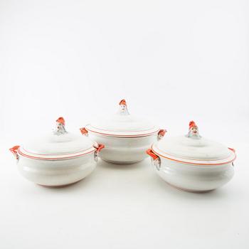 Carafes with and 3 pcs as well as pitchers 2 pcs including Rörstrand, first half of the 20th century.