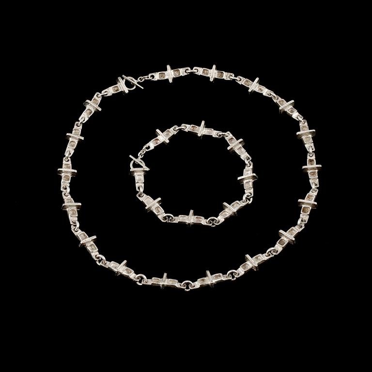 GARNITYR, 2 delar, sterlingsilver, Finn Juhl Danmark. Vikt 56 g.