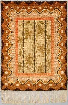 A 1930s long-pile ryijy rug, probably from Southwest Finland. Approx. 142x105 cm.