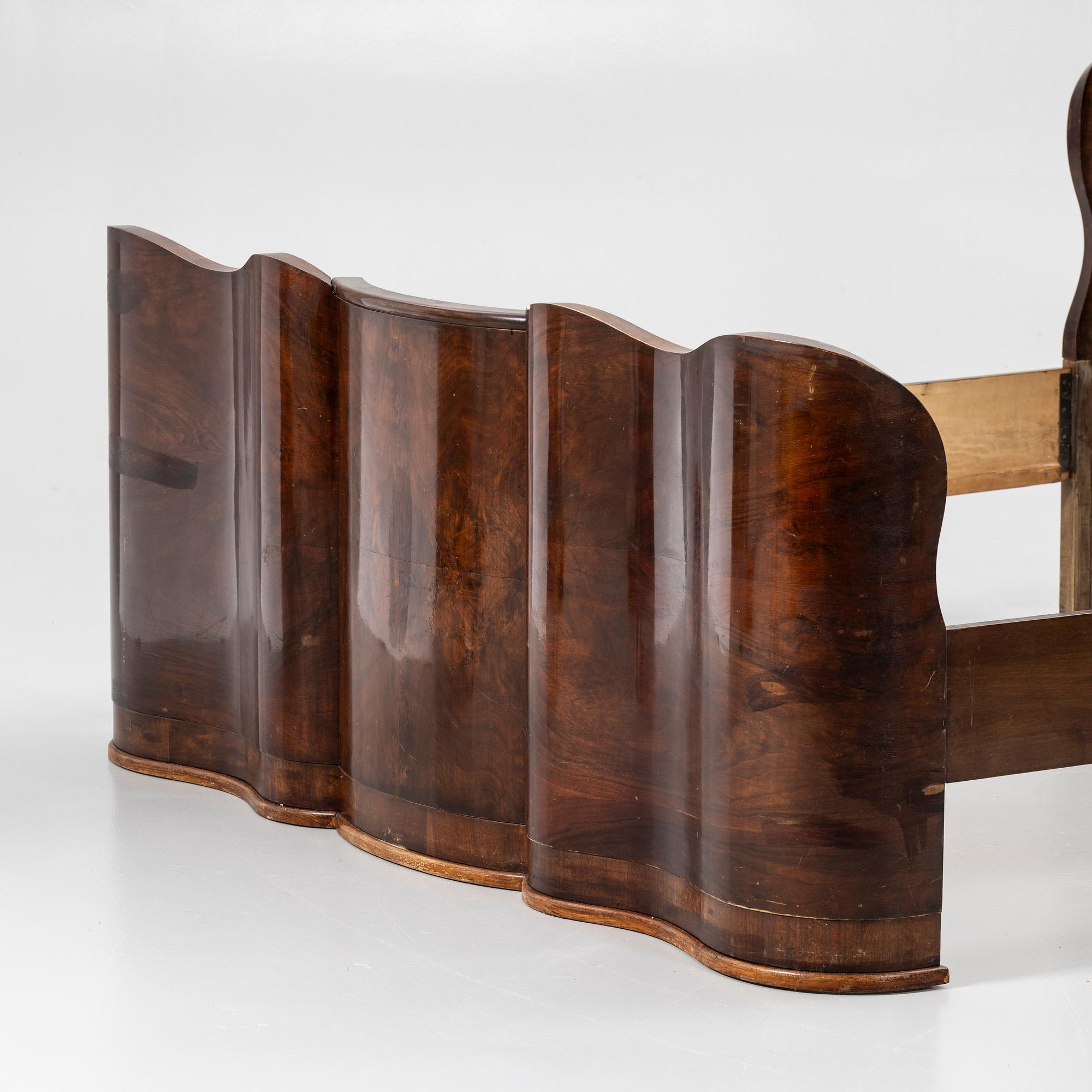Bed frame, Art Deco style.