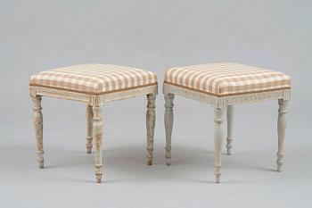 A PAIR OF STOOLS.