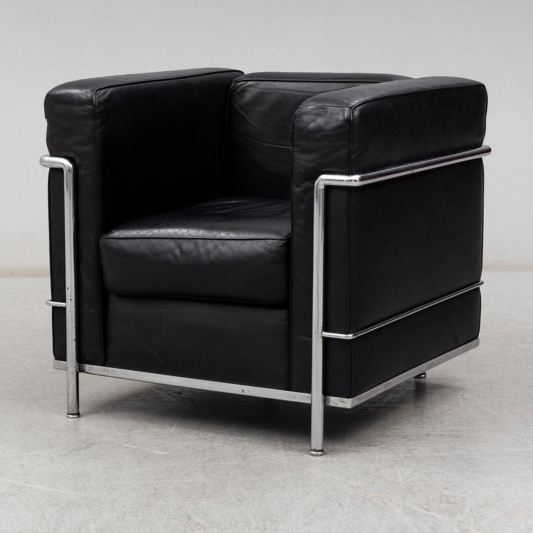 LE CORBUSIER, PIERRE JEANNERET & CHARLOTTE PERRIAND, a 'LC2' easy chair, Cassina, Italy.