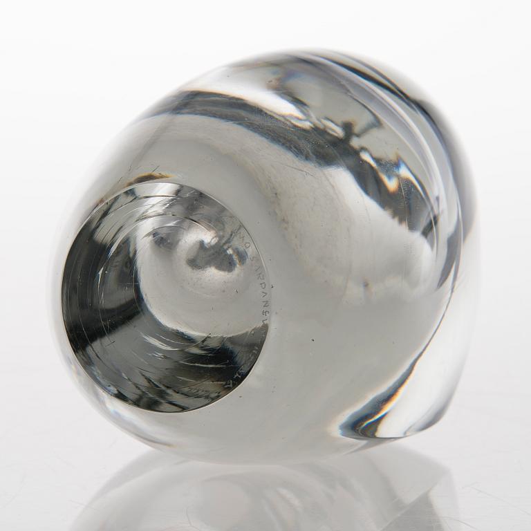 Timo Sarpaneva, Glasskulptur, signerad Timo Sarpaneva, Iittala.