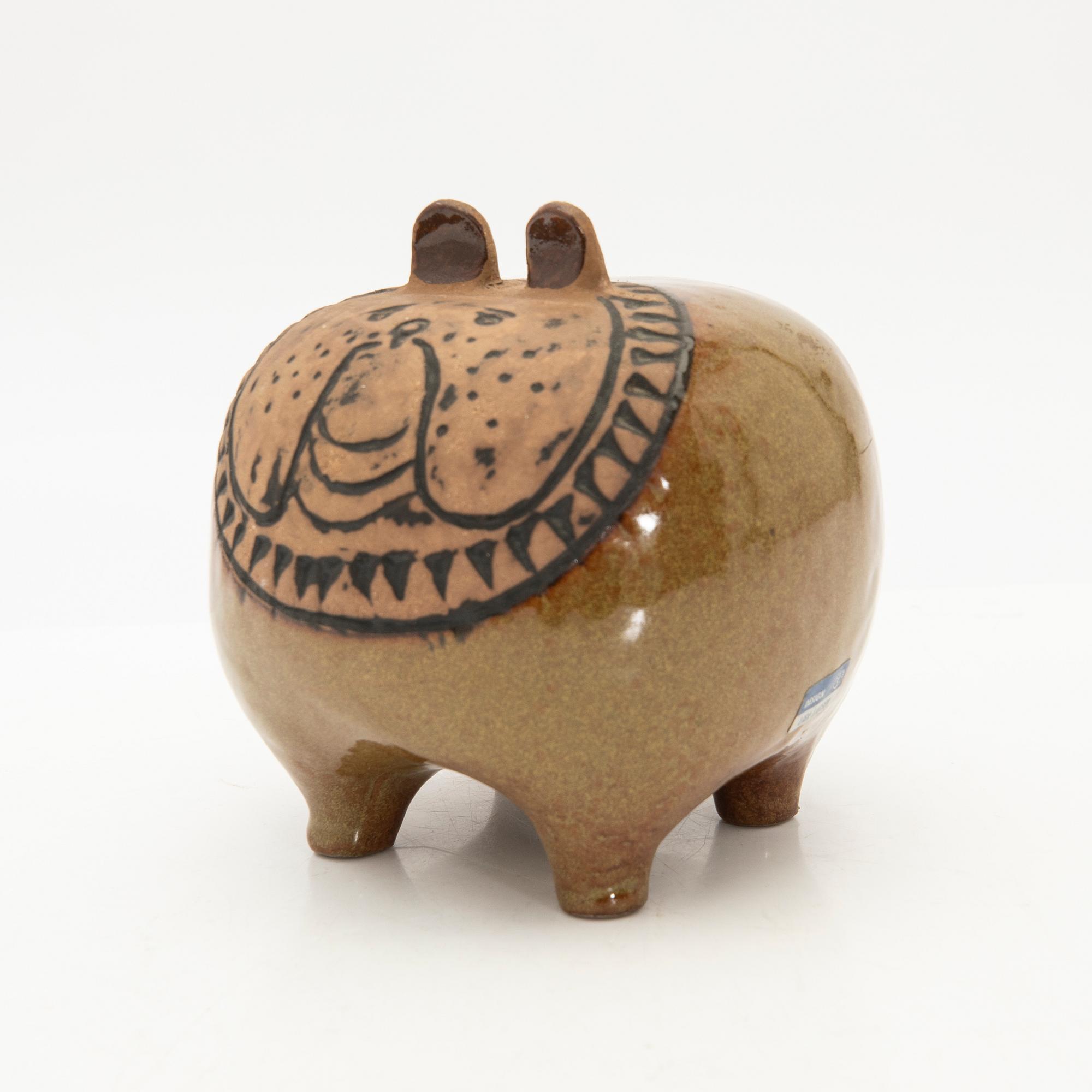 Lisa Larson, Figure, stoneware, "Bulldog", from the series "Stora zoo", Gustavsberg.