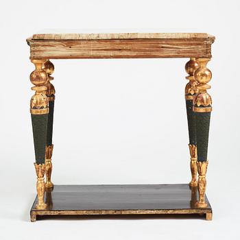 A late Gustavian console table, early 19th Century.