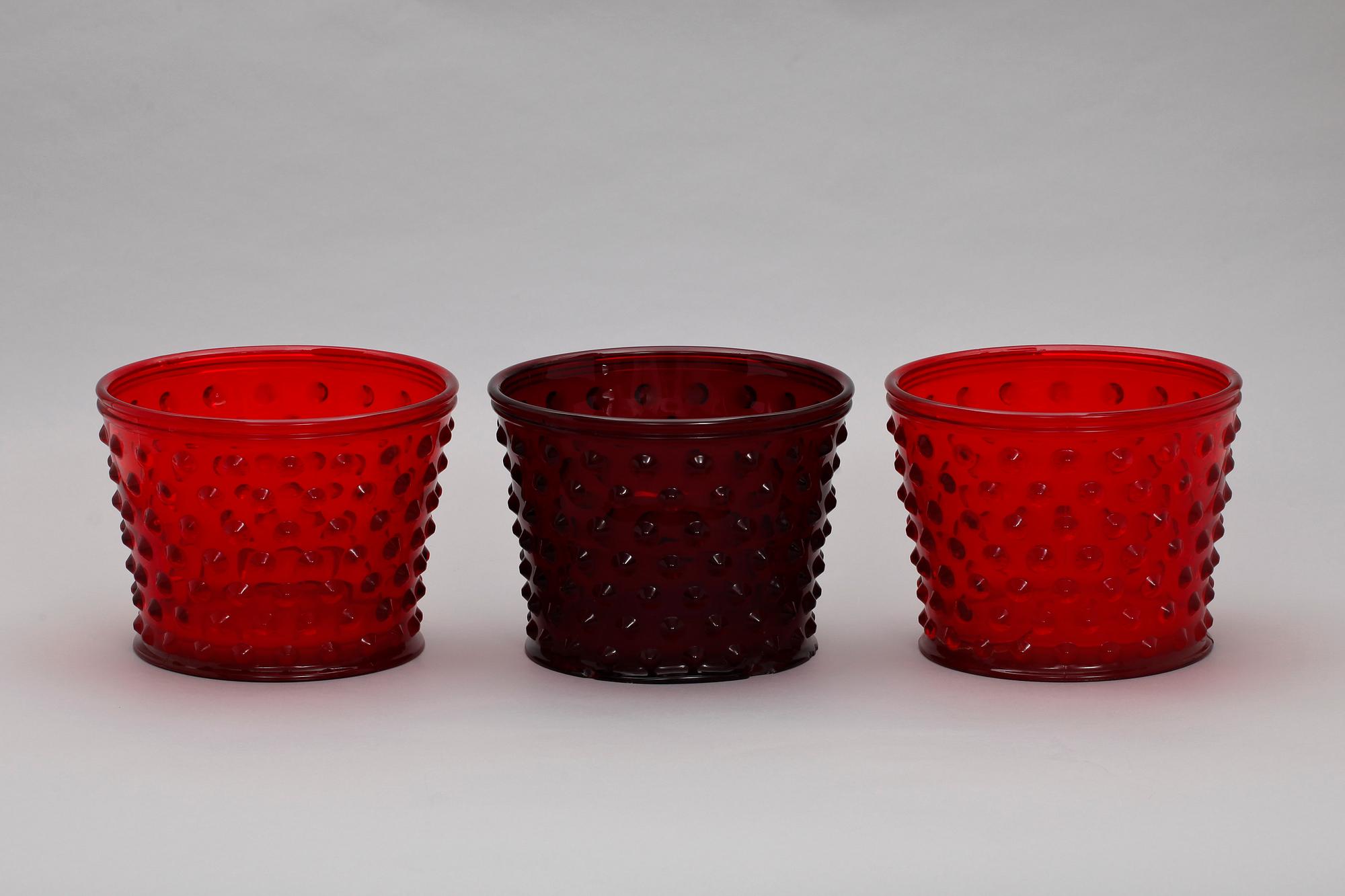 YTTERFODER, 3 st, glas, "Hortus", Gullaskruv för Svenskt Tenn, formgiven av Josef Frank.