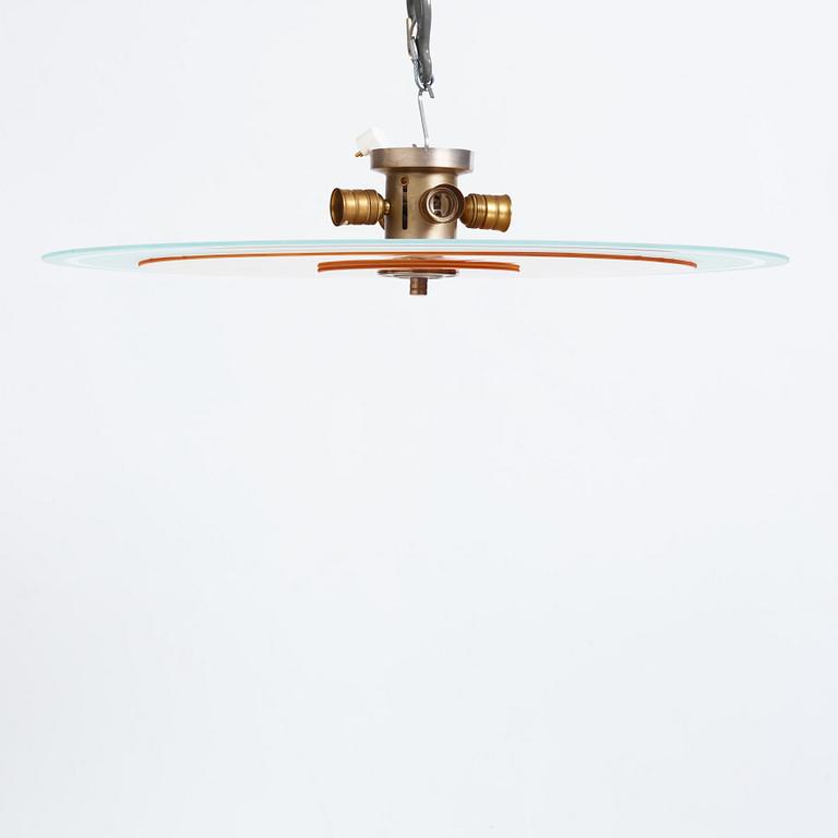 Edward Hald, a "Diana" ceiling lamp model "HD 658/659", Orrefors, 1930s.