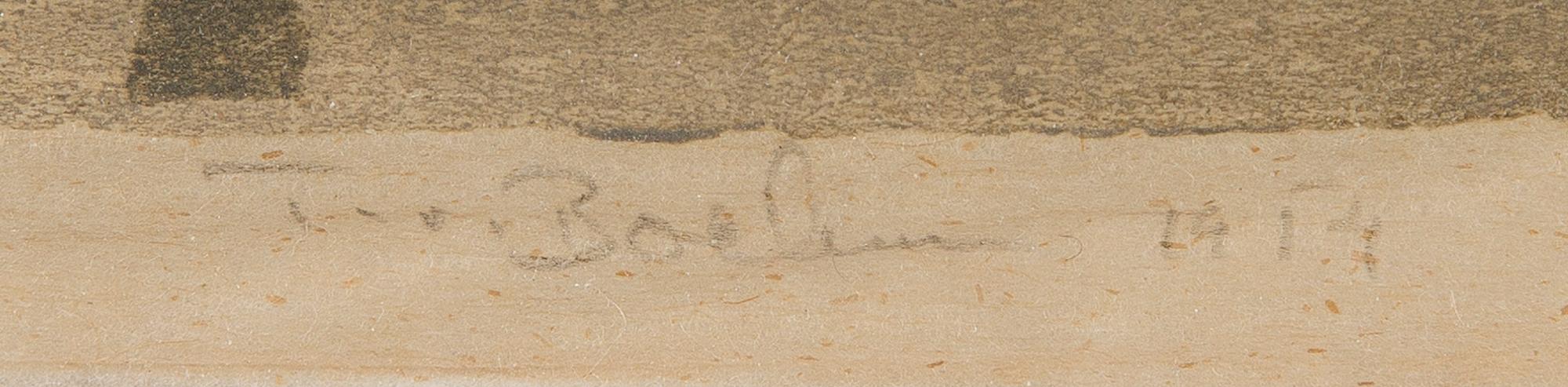 TUOMAS VON BOEHM, puupiirros, signeerattu, päivätty 1954 ja numeroitu.