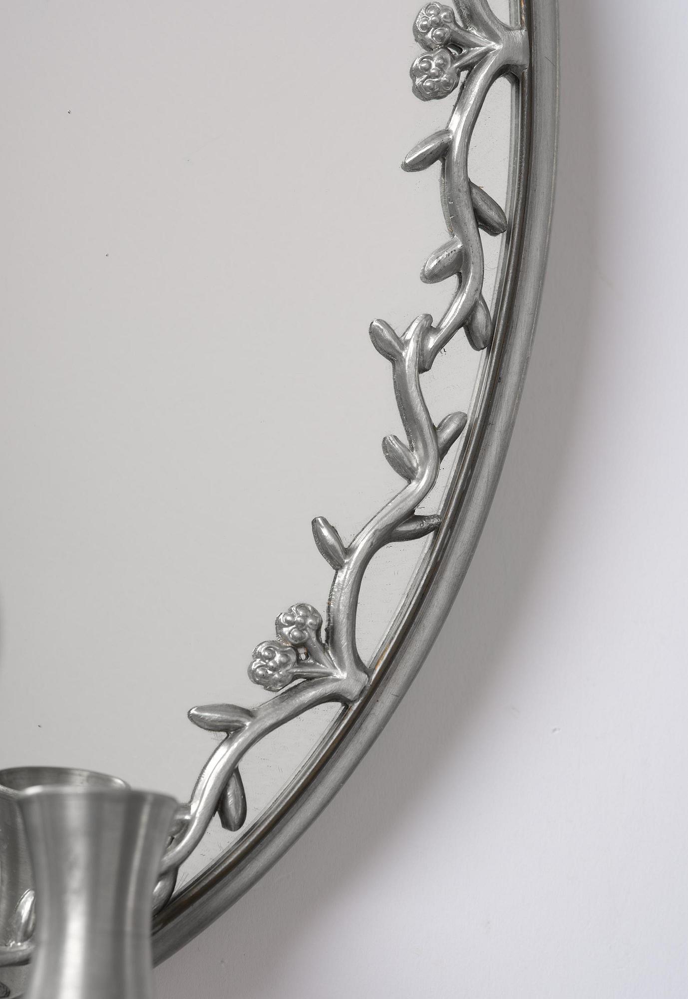 Firma Svenskt Tenn, spegellampett, tenn, modell "A 245", Stockholm, 1928.