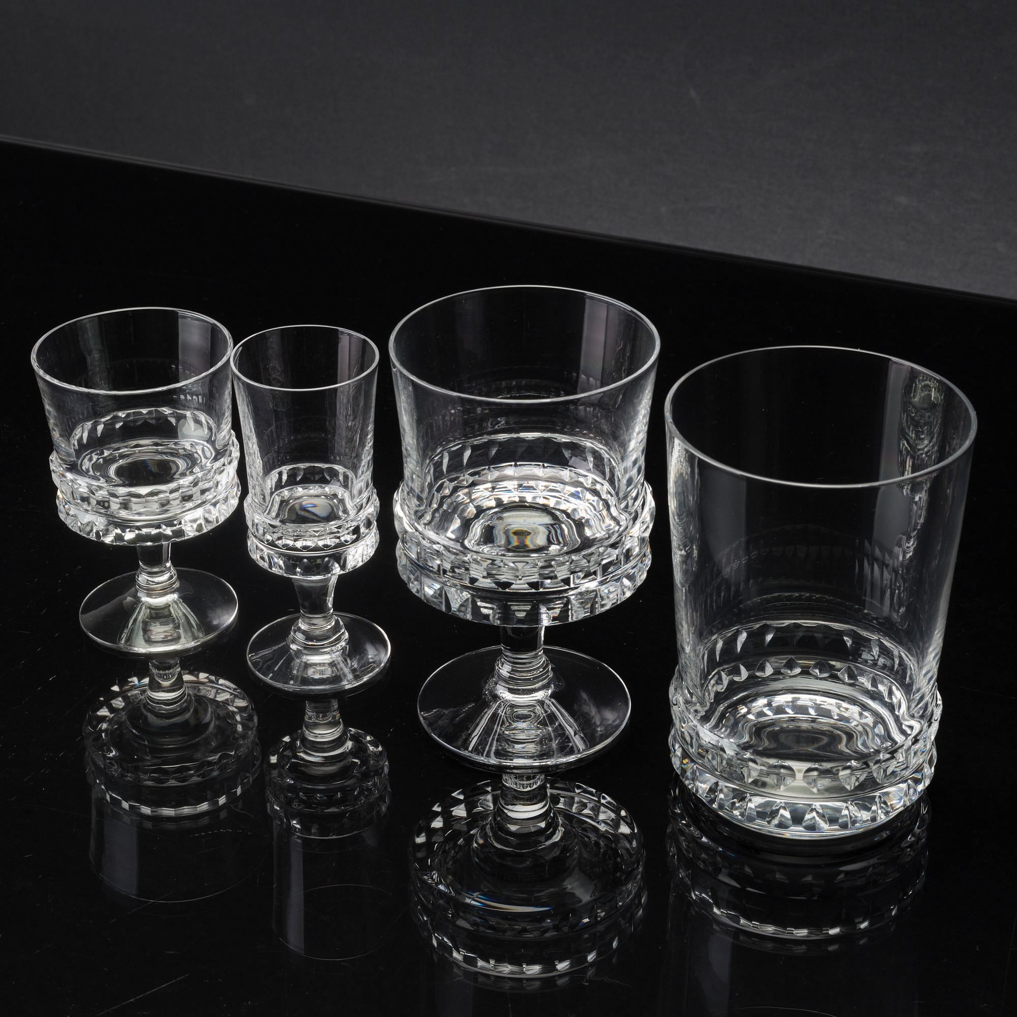 A set of 48 pcs  glass service, later part of the 20th century.
