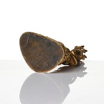 Amitayus, förgylld brons. Mongoliet, 1700-tal.