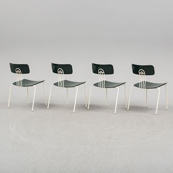 a dining table with four chairs by Sigurd Persson, latter part of 20th century.