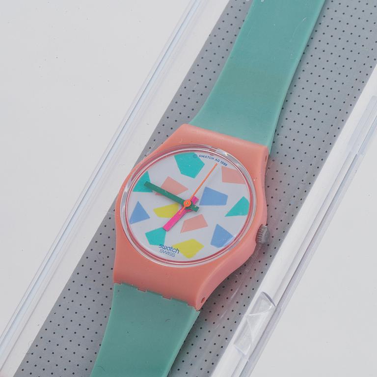 Swatch, Blue Lolly, wristwatch, 25 mm.